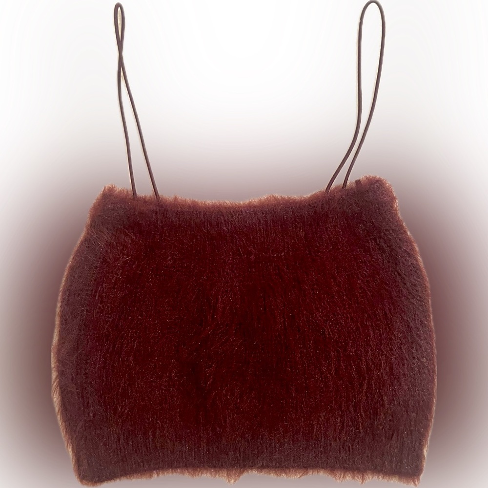 fuzzy crop top
